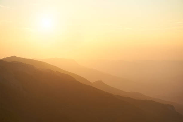 istock Beautiful sunset at the mountains. 1019575760