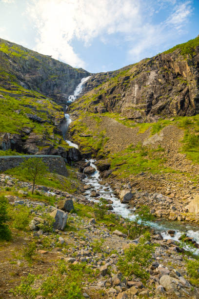 istock Stigfossen waterfall on Trollstigen road, Norway 1019576282
