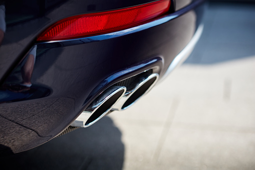 Exhaust pipe of sport's modern car