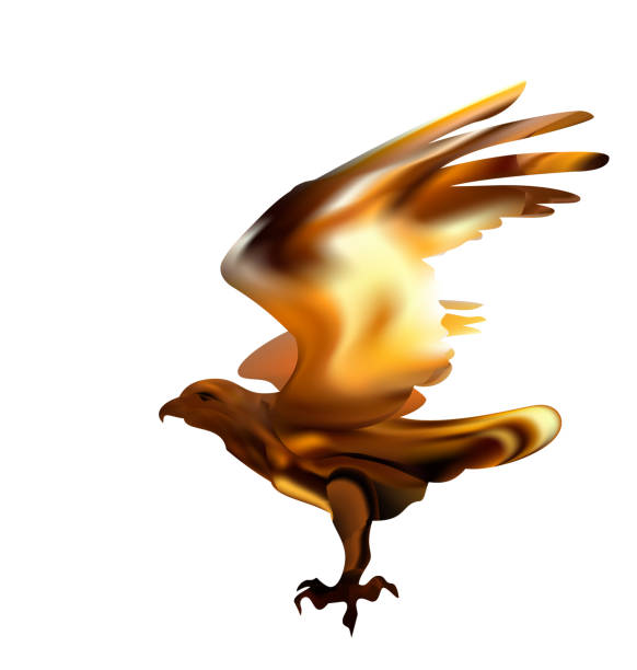 istock Fire bird eagle in flight symbol of power and freedom 1019581370