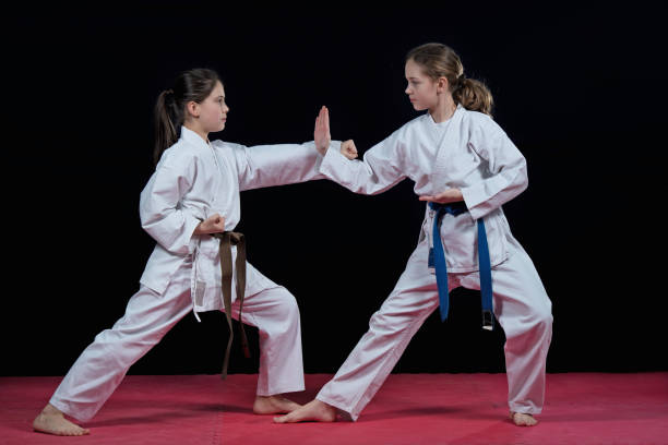 istock Children are training karate blows 1019585890
