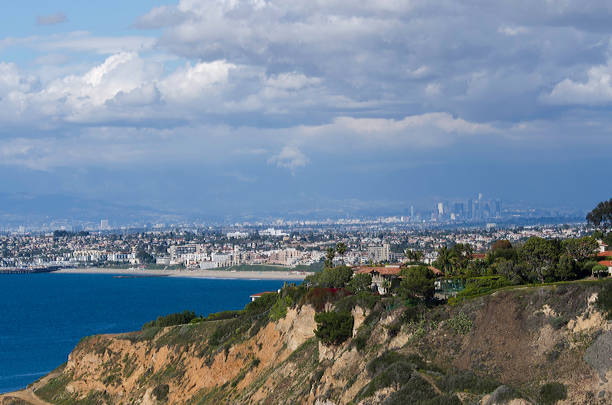 redondo beach from palos verdes - redondo beach imagens e fotografias de stock