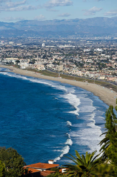 redondo beach from palos verdes - redondo beach imagens e fotografias de stock