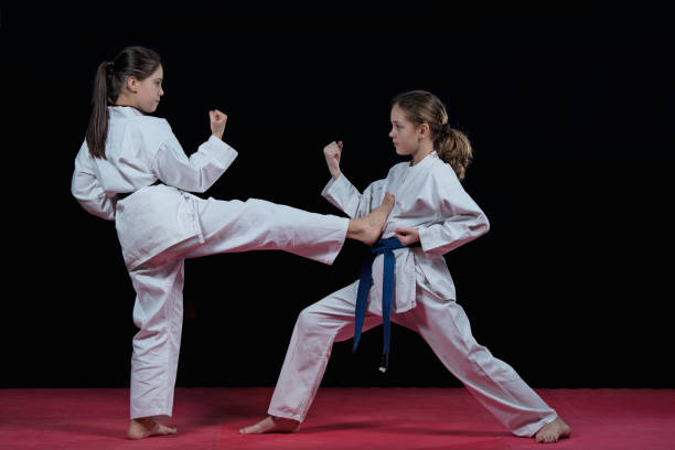 istock Children are training karate blows 1019597286