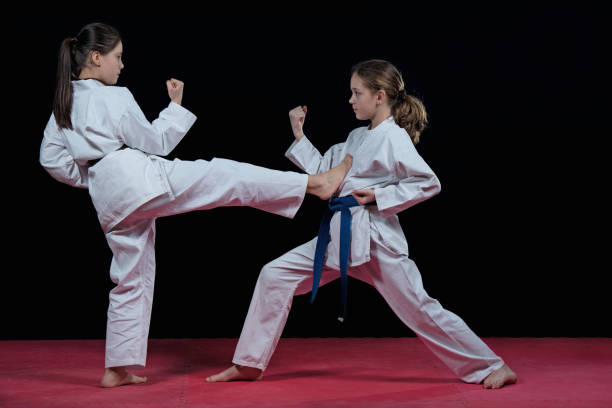 istock Children are training karate blows 1019597692