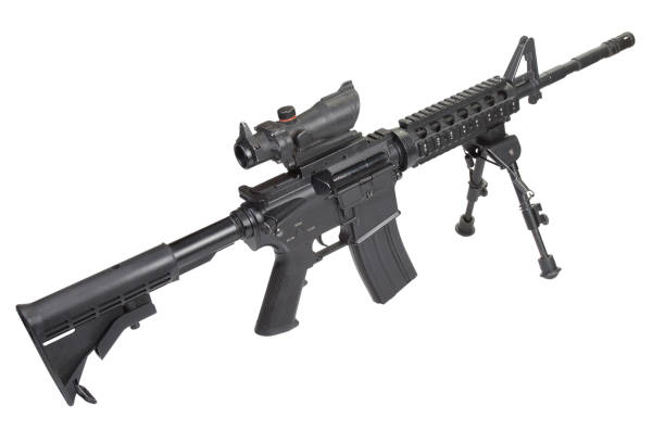 istock assault rifle with bipod isolated on a white background 1019606266