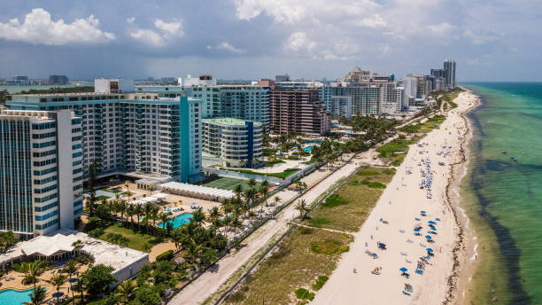 istock Miami Beach Aerial North View 1019606338