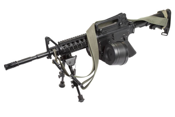 istock assault rifle with bipod isolated on a white background 1019606456