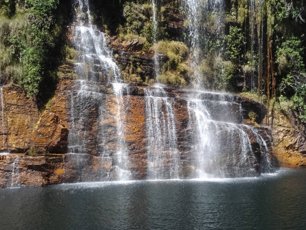 istock Waterfall and lake in paradise 1019606784