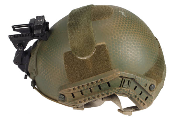 istock kevlar helmet with night vision mount isolated on white 1019611486
