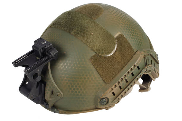 istock kevlar helmet with night vision mount isolated on white 1019612142