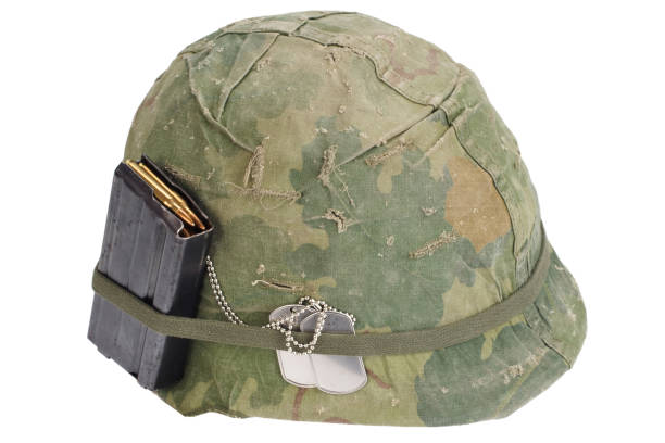 US Army helmet Vietnam war period 1964-1974 US Army helmet Vietnam war period 1964-1974 1974 1964 stock pictures, royalty-free photos & images