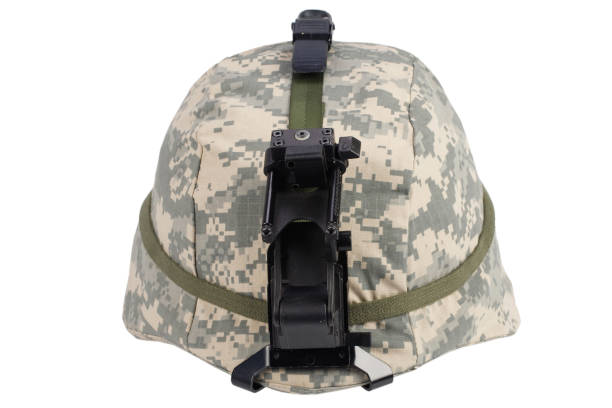 istock kevlar helmet with night vision mount isolated on white 1019615410