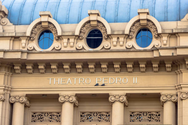 theatro pedro ii au brésil - urban scene brazil architecture next to photos et images de collection