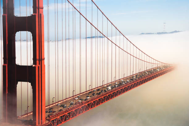 istock Golden Gate Bridge with fog 1019673774