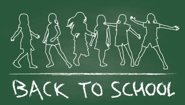 Vector illustration of Back To School New Semester Fun