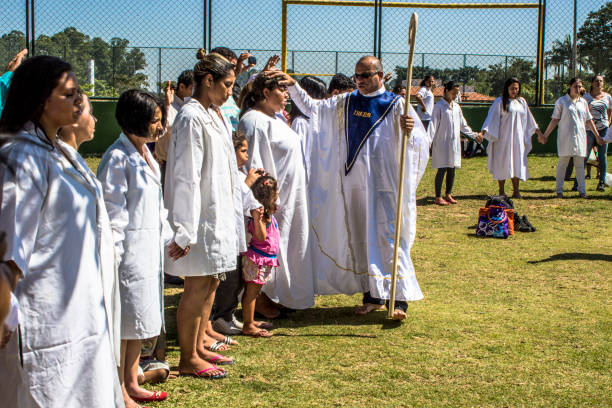 Baptism Ceremony Of Faithful Of The Evangelical Baptist Church In