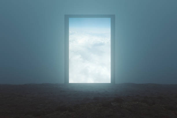 istock Glowing portal at night 1019682558