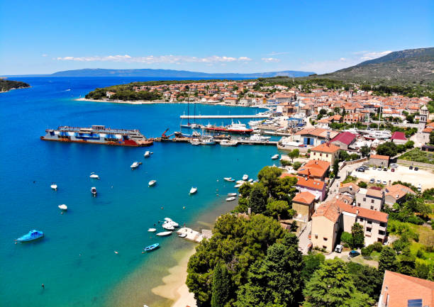 istock Aerial view of Cres town 1019689816