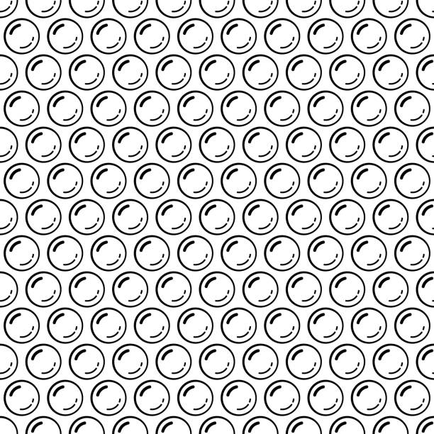 Black and white bubble pack packing material seamless pattern, vector Black and white bubble pack packing material seamless pattern, vector background bubble wrap stock illustrations
