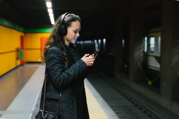 istock Young businesswoman using public transport 1019724186