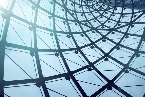 istock Spiral texture rooftop background.Modern and conteporary arcitect. Structural glass facade curving roof of fantastic office building.Abstract architecture fragment. 1019744192