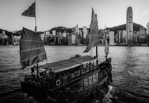 istock Hong Kong Harbor View with B&W color 1019754668
