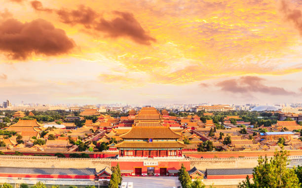 istock Beijing Forbidden City building scenery at sunset,China 1019791854