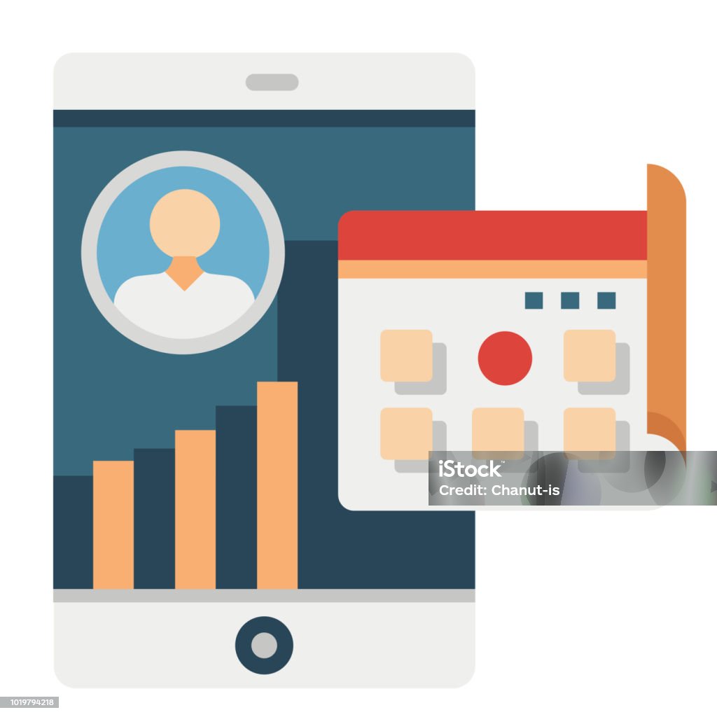 Daily Active User Flat Illustration Stock Illustration - Download Image ...