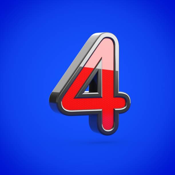 istock Superhero retro number 4 isolated on blue background. 1019799692