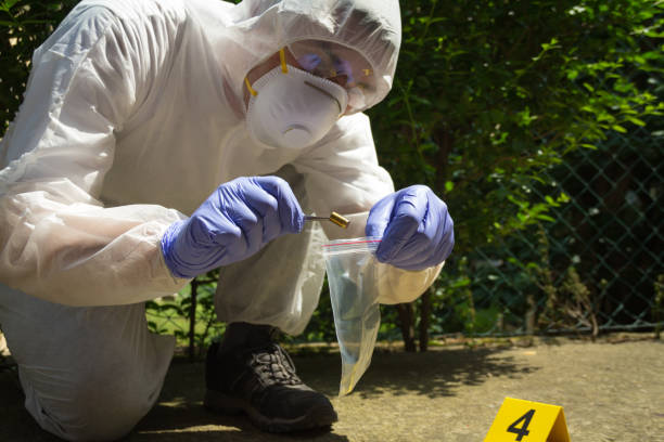 istock Forensic expert collects evidence at the crime scene 1019805234