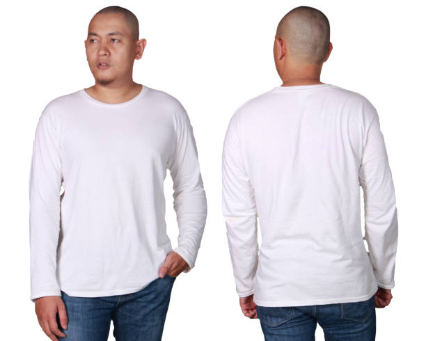 istock White Long Sleeved Shirt Design Template 1019810892