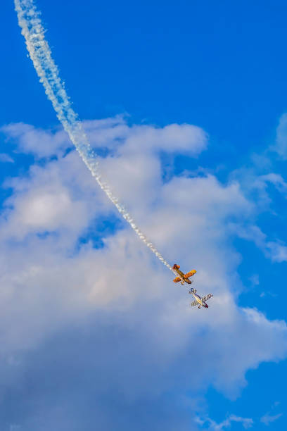 istock Vintage planes doing demonstrations at one air show 1019813256