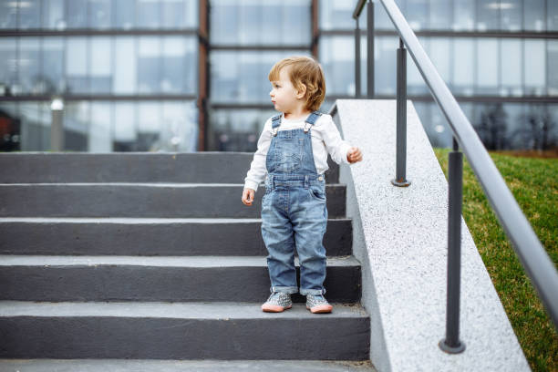istock Small child on a walk in the city 1019826074