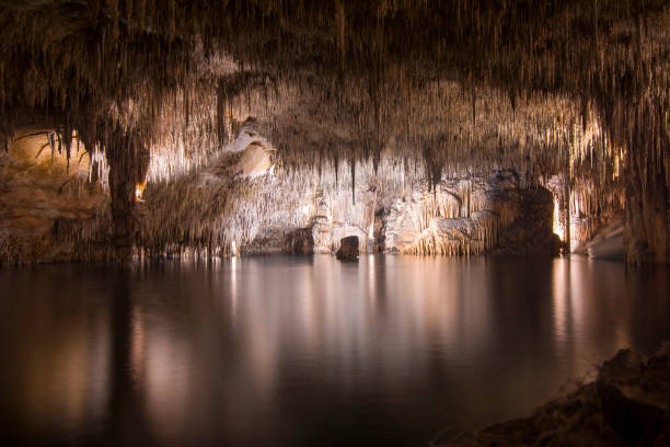 istock Underground lake in Dragon cave (Cuevas del Drach), Porto Cristo, Mallorca, Spain 1019829738