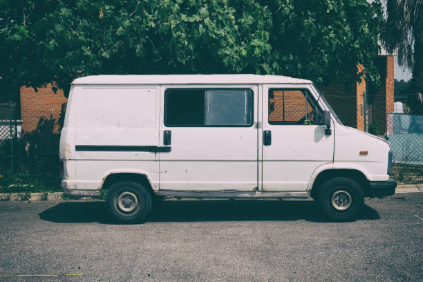 istock Old-school delivery truck van. 1019835250