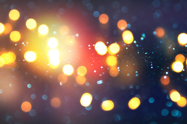 istock Christmas and Happy new year on blurred bokeh with snowfall banner background 1019848870