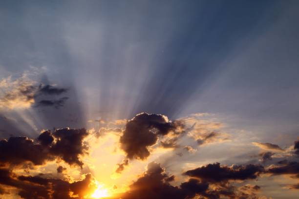 istock nice toned sunset or sunrise clouds in the sky for using in design as background. 1019854762