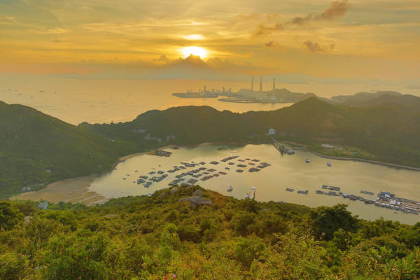 istock view of Lamma from  Ling Kok Shan 1019857154