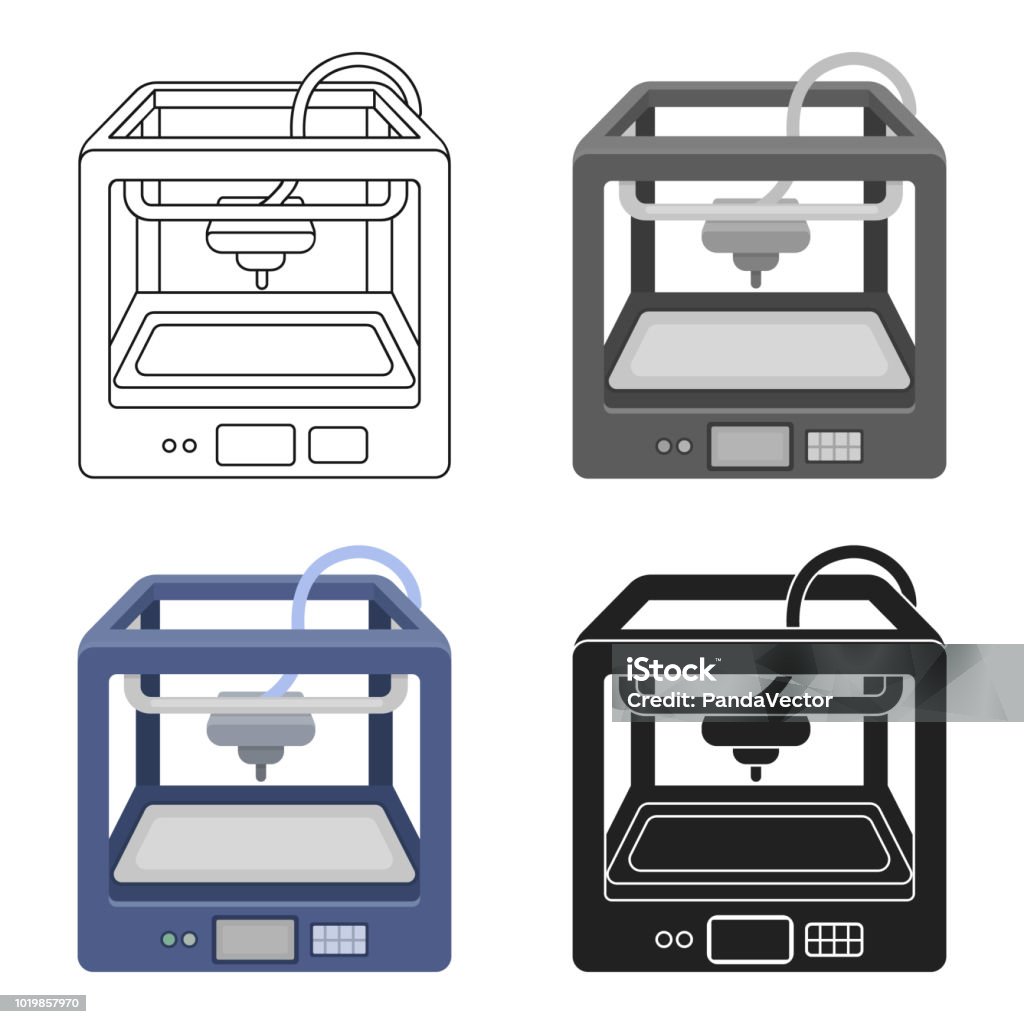 3d Printer In Cartoon Style Isolated On White Background Typography Symbol Stock Vector Illustration Web Stock Illustration - Download Image Now - iStock 3d Printer In Cartoon Style Isolated On White Background Typography Symbol Stock Vector Illustration Web Stock Illustration - Download Image Now - iStock