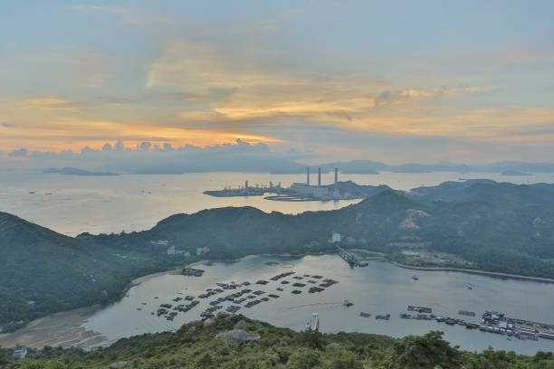 istock view of Lamma from  Ling Kok Shan 1019859192