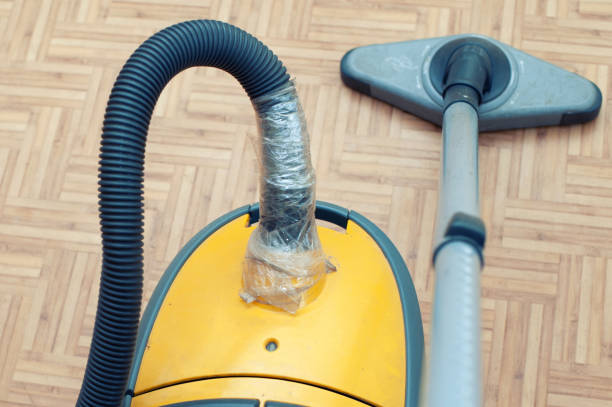 Fluffy white carpet cleaning