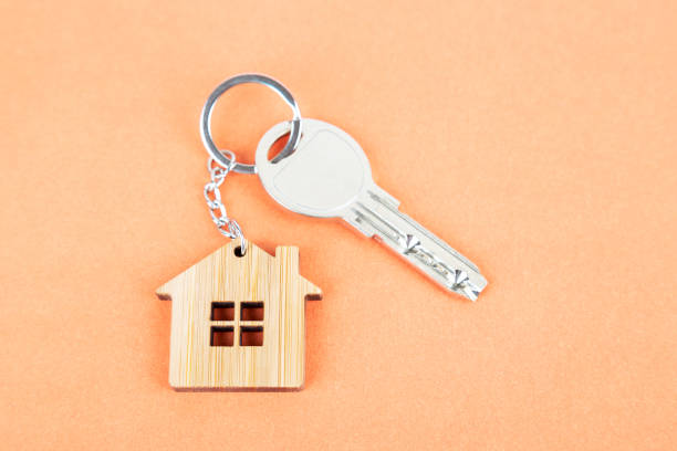 istock A key on a house shaped wooden keychain 1019866822