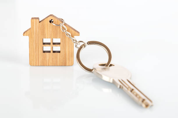istock A key on a house shaped wooden keychain 1019866990