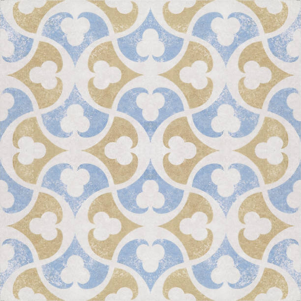 istock Old ceramic tiles patterns background in the park public 1019867114