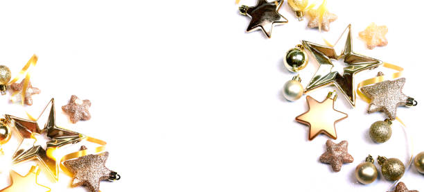 istock Christmas background. Christmas ornaments on the white 1019869950
