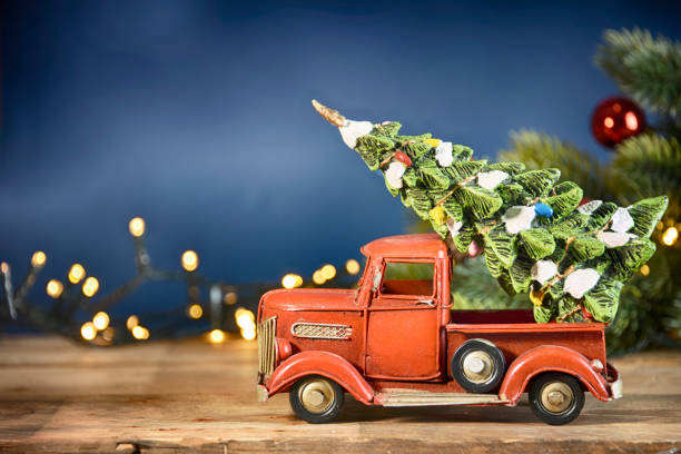 istock Red truck toy carrying 1019870610