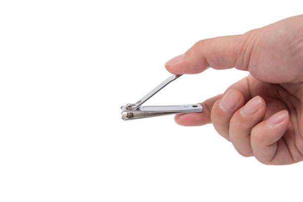 istock nail clipper in hand isolated on white background. 1019870844