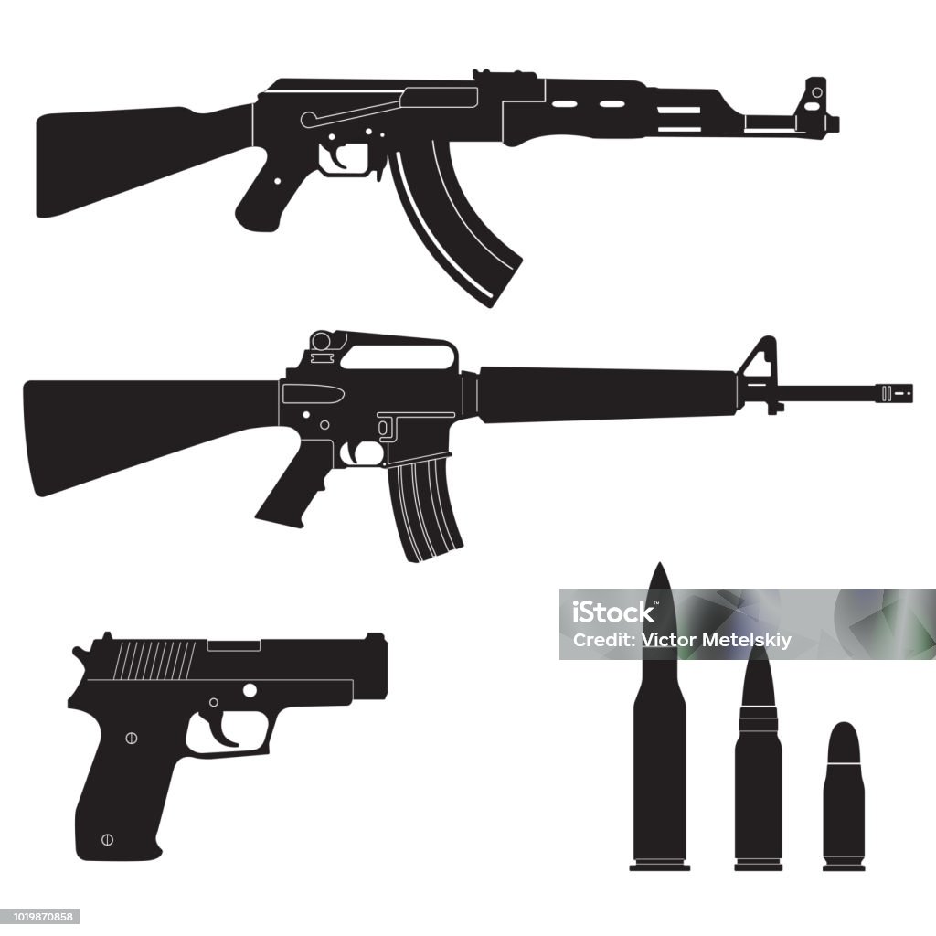 Armi e set militare. Mitragliatrici sub, pistole e proiettili icone nere isolate su sfondo bianco. Illustrazione vettoriale. - arte vettoriale royalty-free di Arma da fuoco Armi e set militare. Mitragliatrici sub, pistole e proiettili icone nere isolate su sfondo bianco. Illustrazione vettoriale. - arte vettoriale royalty-free di Arma da fuoco