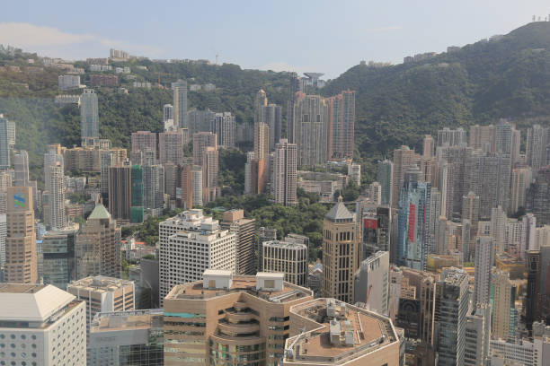 the Hong Kong Central finance downtown